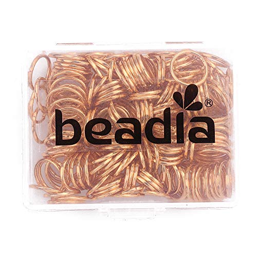 BEADIA Open Jump Rings Gold 0.9x10mm 200pcs for DIY Jewelry Making Supplies - color: Gold, size: 0.9*10mm