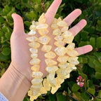 Adabele 30 Inch Natural Raw Healing Crystal Quartz Nugget Drilled Gemstone Loose Beads Topaz Yellow AB Titanium Coated Chakra Gem Stone Spacer for Jewelry Craft Making GA-B11 - color: Topaz Yellow Ab, size: 30 Inch/2 Strands