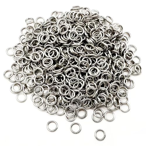 600 Pcs Jump Rings,304 Stainless Steel O Ring,8MM Open/Close Jump Rings,Loop Contactors for Jewelry Making,DIY Crafts, Industrial Repair 1MM Thickness (18 Gauge) - size: 8MM