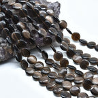 26pcs 15mm Brown Cat's Eye Coin Stone Loose Gemstone Beads Semi-Precious Craft Supplies for DIY Jewelry Making - color: Coin15mm Brown