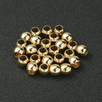 60 Pcs Gold Plated Stainless Steel Round Spacer Beads 4mm Hole, Seamless Loose Beads for DIY Bracelet Necklace Jewelry Making Findings 7mm - color: gold, size: 7*4mm