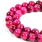 60pcs 6mm Natural Magenta Tiger's Eye Gemstone Round Spacer Loose Stone Beads for Jewelry Making 15.5" 1 Strand (Magenta Tiger's Eye, 6mm 60Beads) - color: Magenta Tiger's Eye, size: 6mm 60Beads