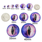 Julie Wang 6MM 100PCS Mixed Dragon Eyes Flatback Glass Cabochon Dome for Artworks Making Craft Jewelry DIY Findings about 0.24inches - size: 6MM-100PCS