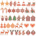 MARFOREVER 40 Pcs/20 Pairs Christmas Charms for Jewelry Making, Gingerbread Man Christmas Enamel Charm Holiday Xmas Bangle Pendants for Bracelet Necklace Earrings Making Accessories - style: Gingerbread Men