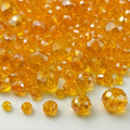 600pcs Crystal Glass Beads 3mm 4mm 6mm 8mm 10mm Rondelle Faceted Crystal Beads Spacer Beads for Necklace Bracelet Earrings DIY Jewelry Crafts Making Supplies(Orange AB) - color: Orange AB