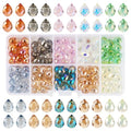 130Pcs Faceted Teardrop Glass Beads Electroplate Top Drilled Drop Spacer Beads Colorful Crystal Waterdrop Dangle Charms Chandelier Pendants for DIY Earring Bracelet Necklace Jewelry Making - color: Mixed Color-B