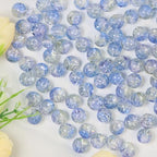 100Pcs 10mm Crackle Glass Beads for Jewelry Making - Round Spacer Crystal Beads Bulk, DIY Craft Supplies for Necklace Bracelet Earrings (Light Blue Transparent) - color: Light Blue Transparent