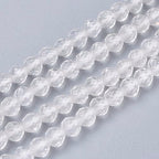 LiQunSweet 100 Pcs 3mm Natural Quartz Crystal Beads Strands Faceted Round Clear Loose Crystal Gemstone Bead Spacer for DIY Bracelet Necklace Materials - color: Natural Quartz Crystal Beads_3mm