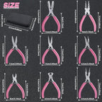 SPEEDWOX 8pcs Jewelry Pliers Set Jewelry Making Tools Nylon Flat Jaw Pliers Flat Nose Pliers With Smooth Jaw End Cutting Long Nose Bent Nose Diagonal Round Nose 6 In 1 Wire Wrapping Pliers For Beading