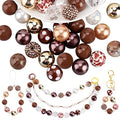 PH PandaHall 50pcs 20mm Acrylic Bubblegum Beads Chunk Pen Beads Brown Focal Beads Large Loose Beads for Pen Wedding Christmas Garland Jewelry Bracelet Necklace Pen Bag Chain Making - color: Brown