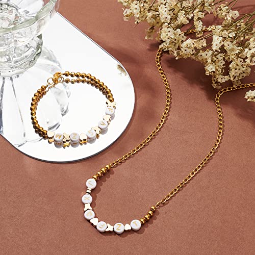 BENECREAT 40PCS 18K Gold Plated Spacer Beads Butterfly & Heart Brass Beads for Bracelet Necklace DIY Jewelry Making - 10PCS/Shape - color: Butterfly & Heart