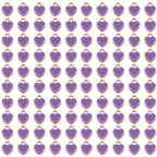 200 pcs Tiny Heart Enamel Charm Gold Plated Alloy Love Pendant Bracelet Earring Keychain Jewelry Crafts 6x8mm - color: Purple