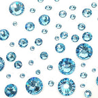 AD Beads 1440 Pieces Mixed Size Glue on Quality Glass Flatback Rhinestones Round Crystal Gems (05 Aquamarine) - color: Aquamarine 05