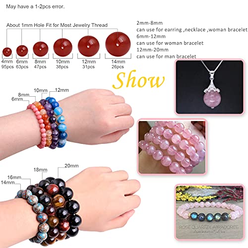 GEM-Inside Rose Quartz Gemstone Loose Beads Natural 3mm Round Crystal Energy Stone Power for Jewelry Making 15" - color: Rose Quartz, size: 3mm