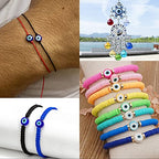 100pcs Evil Eye Polymer Clay 10mm Spacer Beads for Women Jewelry Making DIY Bracelet Necklace Hair Clip Accessories (Blue Evil Eye) - color: Blue Evil Eye