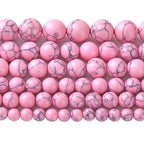 4MM 86PCS Pink Turquoise Spacer Loose Beads for Jewelry Making DIY Bracelet Necklace - color: Pink Turquoise, size: 4mm