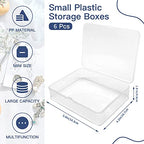 Goiio 6 Pcs 5.6x4.2x1.8 Inches Clear Rectangle Box for Collecting Small Items, Beads, Game Pieces, Business Cards, Crafts Accessories