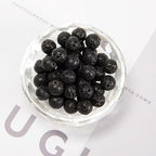 65Pcs Black Lava Stone Beads 6mm Beads Natural Stone Round Gemstone Genuine Real Stone for DIY Bracelet Jewelry String Making - color: Black Lava Stone Beads, size: 6mm