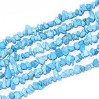 7-8mm Natural Blue Turquoise Gemstone Chips Loose Beads Semi Precious for Jewelry Making DIY Handmade Craft Supplies 1 Strand per Bag Approxi 34" - color: Blue Turquoise