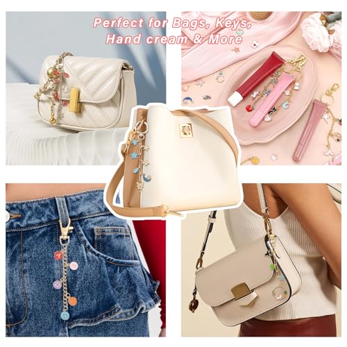 XUHAO7 544-Piece DIY Jewelry Making Kit - Birthday Gift Craft Set with Pendants, Keyring Hooks, Chains, Clasps & Tools - Free 5 Velvet Drawstring Pouches & Storage Box - size: 544pcs