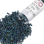 Miyuki Delica Seed Beads – Size 11/0 (1.6 mm), DB1005, Metallic Purple/Gold Iris, 7.2 g, Approx. 1440 Beads, Made in Japan - color: DB1005 - Metallic Purple/Gold Iris