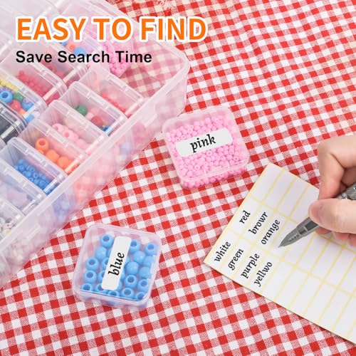 Bead Organizer Box, 90pcs Small Clear Plastic Storage Containers, Craft Storage Box Features Hinged Lid and Labels, Mini Boxes for Bracelets, Jewelry, Diamonds, Clay Beads, Screws, Seeds, Small Parts - size: 3 Pack 90 Pcs