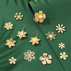 PandaHall 200pcs Flower Bead Cap, 10 Styles Bead End Caps Filigree Spacer Beads Caps Metal End Charm Tibetan Caps for DIY Earrings Bracekets Necklace Jewelry Craft Making, Golden - color: Golden