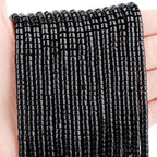 Natural Black Obsidian Heishi Spacer Beads Loose Semi Precious Flat Round Gemstone Disc Shape Stone for Beading Jewelry Making 4x2mm 15.5" - color: Black Obsidian