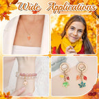 MARFOREVER Maple Leaf Charm, 120Pcs Fall Leaf Charms for Jewelry Making, Thanksgiving Day Charms Autumn Enamel Pendant for DIY Bracelet Necklace Earrings Crafts Gifts for Women Girls - style: Maple Leaf