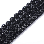 Natural Stone Beads 10mm Black Onyx Agate Gemstone Round Loose Beads Crystal Energy Stone Healing Power for Jewelry Making DIY,1 Strand 15" - color: Black Onyx, size: 10MM
