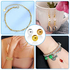 600Pcs 5mm Spacer Beads for Jewelry Making Metallic Plated Beads Smooth Seamless Round Loose Connector Beads Metal Crimp Stopper Beads for DIY Earring Necklace Bracelet Making (Gold, Silver, KC Gold) - color: 5mm, Gold Silver KC Gold