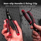 KAIWEETS Wire Cutters 6-Inch Flush cutter with Supplementary Stripping, Cutting Pliers, Handy and Slim Diagonal Cutters, Side Cutting Pliers, Sharp Snip, Safety Lock - color: Kws-112