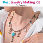 MODDA Deluxe Jewelry Making Kit with Video Course, Includes Instructions, Beads, Necklace, Bracelet, Earrings Making, Crafts for Adults, Beginners, Christmas Gift for Teens, Girls 13-15, Moms, Women - color: Deluxe Jewelry Making Kit