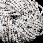 180pcs 2mm Natural Blackpoint Moonstone Gemstone Beads Faceted Round Loose Stone Beads for Jewelry Making - color: Blackpoint Moonstone, size: 1.9-2.4mm
