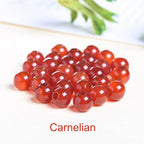 10mm Natural Crystal Beads Stone Gemstone Round Energy Healing Strand Loose Beads for Jewelry Making Bracelets Anklets Big Hole(2.0mm) 38pcs(Carnelian, 10MM) - color: Carnelian, size: 10mm