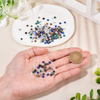 Beadthoven 300pcs 4mm Mixed Gemstone Rondelle Beads 10 Styles Flat Round Disk Abacus Natural Stone Beads Spacers Smooth Energy Healing Crystal Spacers for DIY Jewelry Making Bracelets Necklace - color: Rondelle-Mix, size: 4mm
