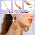 TOAOB 300pcs Earring Hooks Kits K Gold French Ear Wires with Ball and Coil 18mm Fish Hook Earring Making Supplies with Jump Rings and Clear Silicone Ear Backs for DIY Jewelry Findings - color: K gold