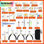 Tanstic Jewelry Making Kit, 951 Pcs with Tools, Pliers, Wires, Findings, Storage Bag for Jewelry Repair and Beading