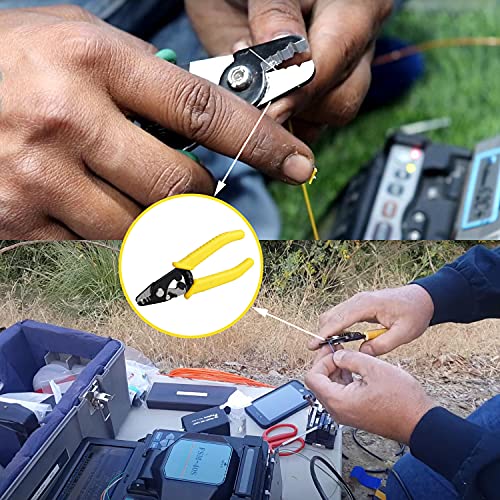 6" Fiber Optic Stripper 3 Hole,Precision Wire Cutter/Wire Stripper for Installers and Electricians,Safe¬ Hurt nm Cable Wire Fiber Strippers with Small Adjustment Wrench