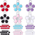 Anjulery 30Pcs Flower Charms for Jewelry Making and Crafting - Enamel Charms for Bracelets Earrings Necklaces Pendants (30Pcs Silver-B) - color: 30Pcs Silver-B