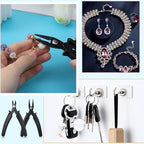 2 Pcs Jump Ring Pliers for Jewelry Making, Portable Jump Ring Opener Premium Metal Jumps Rings Open Plier for Making Jewelry Beading DIY Handmade Crafts Necklace Bracelet Repair Supplies, Black