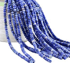Rondelle Beads for Jewelry Making 5x8mm Natural Stone Beads 1 Strand 15.5inch Lentil Spacer Beads Rondelle Gemstone Bead Semi-Precious Stone Bead for Bracelet Necklace Crafts Blue Sodalite Bead - color: Blue Sodalite Beads