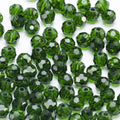 415pcs Rondelle Crystal Glass Beads 2mm 4mm 6mm 8mm Mixed Sizes, Faceted Briolette Spacer Czech Seed Loose Beads for DIY Jewelry Making (Dark Green) - color: Dark Green