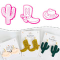Xaekicr Western Theme Polymer Clay Cutters Set – 3PCS Cowboy Hat Boot Cactus Clay Earring Cutters, Polymer Clay Molds and Tools for DIY Jewelry Making - color: Z color
