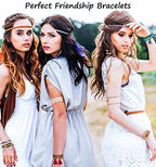 Emibele Colorful Stretch Bracelet Stack Boho Beaded Bracelet Set Heishi Surfer Bracelet Stackable Y2K Trendy Jewelry Friendship Multiple Set Women Fans - style: Colorful 6 pieces
