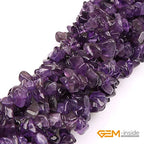 GEM-Inside Amethyst 7-8MM Chips Beads Natural Gemstone for Bracelet Necklace Jewelry Making 34 Inches - color: Amethyst