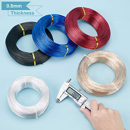 BENECREAT 984 Feet 20 Gauge Aluminum Craft Wire, Bendable Metal Sculpting Wire for Beading Jewelry Making Garden Supply - color: Silver (20 Gauge, 984 Feet), size: 20 Gauge