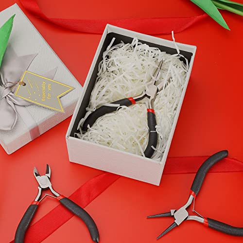 URSKYTOUS 4Pcs Jewelry Pliers Set Jewelry Making Pliers Tools Kit Include Jewelry Making Needle Nose Chain Nose Round Bent Pliers Wire Cutter for Bracelet Beading Craft Jewelry Making Supplies (Black) - color: Cn Black