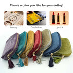 Travel Jewelry Case, Travel Jewelry Organizer, Travel Jewelry Bag with Zipper, Small Travel Jewelry Pouch for Necklaces Bracelets Bangles Rings Earrings Gemstones Storage (Khaki) - color: Khaki
