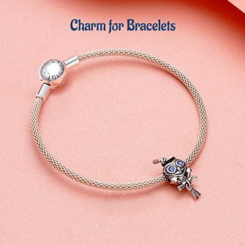 Mothers Day Birthday Number Love Family Friendship Graduation Auntie Grandma Dad Mom Charms for Pandora Bracelets Necklaces, Gifts Women, for Anniversary Valentines Christmas - style: Grad-Owl Graduation Charms 2